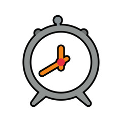 clock wake up circle time traditional icon. Isolated and flat illustration. Vector graphic