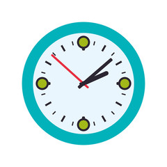 clock circle time traditional icon. Isolated and flat illustration. Vector graphic