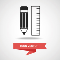 pencil and ruler icon