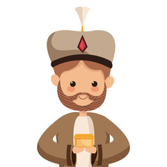 flat design melchior magi icon vector illustration