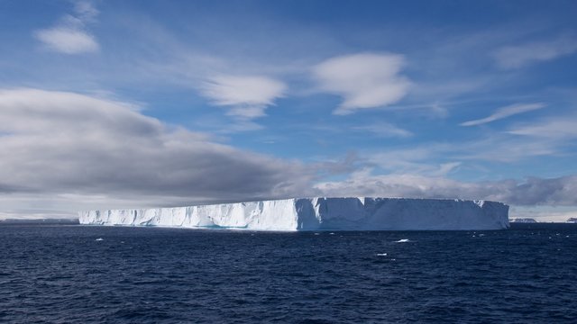 Giant Table Iceberg floating in Antarctic Ocean