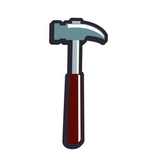 hammer tool repair construction industrial icon. Isolated and flat illustration. Vector graphic