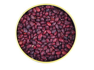 beans on white background