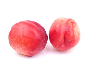 nectarines on a white background