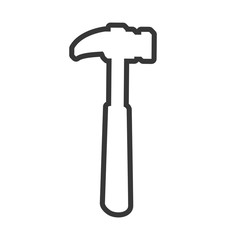 hammer tool repair construction industrial icon. Isolated and flat illustration. Vector graphic