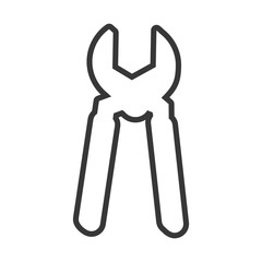 pliers tool repair construction industrial icon. Isolated and flat illustration. Vector graphic