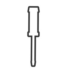 screwdriver tool repair construction industrial icon. Isolated and flat illustration. Vector graphic