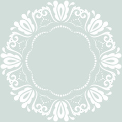 Floral Modern Round Frame