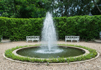fountain in the garden center