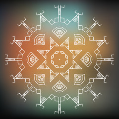 Tribal element, ethnic or aztec stile. Vector icon, logo design