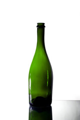 Champagne bottle isolated on a white background