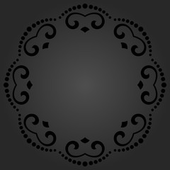 Floral Modern Round Frame