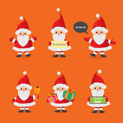 Santa Claus collection. vector illustration