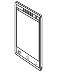 flat design modern cellphone icon vector illustration