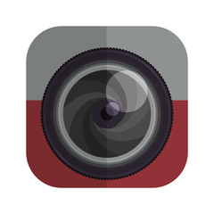 camera focus gadget technology icon. Isolated and flat illustration. Vector graphic