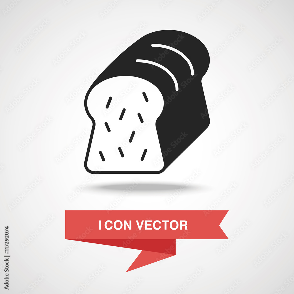 Wall mural bread toast icon