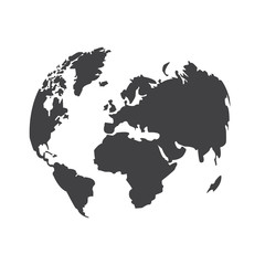 Vector planet Earth icon. Flat planet Earth icon.