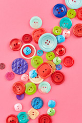 Buttons on paper background