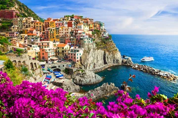 Acrylic prints Liguria Colors of Italy series -Manarola village , Cinque terre