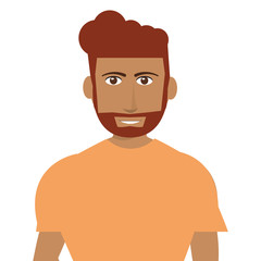 flat design single man icon vector illustration