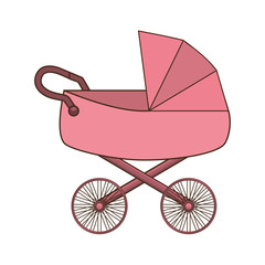 Fototapeta na wymiar cart baby isolated icon