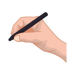 hand pen human gesture fingers palm icon. Isolated and flat illustration. Vector graphic