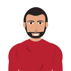 flat design single man icon vector illustration