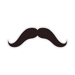 mustache black male man gentleman icon. Isolated and flat illustration. Vector graphic