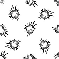 Hand Drawn illustration made with ink. Vector isolated. Seamless pattern with blots. Fabric pattern