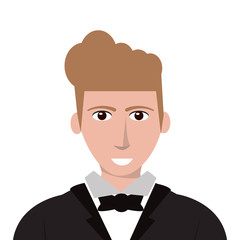 flat design single man icon vector illustration