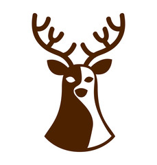 reindeer deer silhouette icon