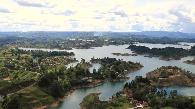 Panoramic view of Guatape Dam (Penol) - Colombia