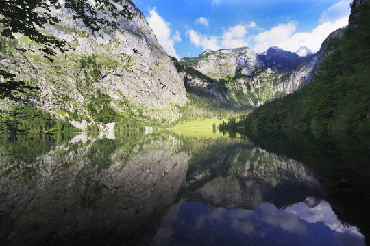 Obersee Lake reflections, Bavaria, Germany © vlad_g