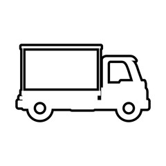 truck transportation delivery shipping icon. Isolated and flat illustration. Vector graphic