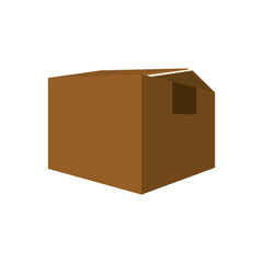 package box delivery shipping icon. Isolated and flat illustration. Vector graphic