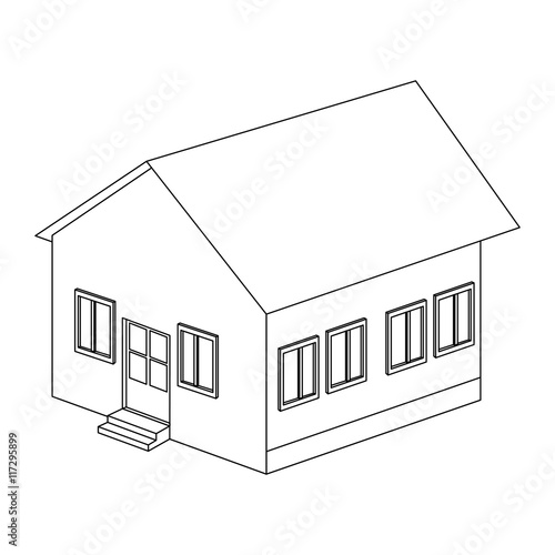 "flat design big house icon vector illustration" Stock image and