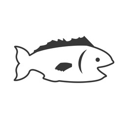 fish sea life marine aquatic swim icon. Isolated and flat illustration. Vector graphic