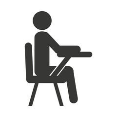 human figure silhouette seated icon