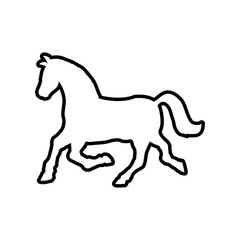 horse animal animal silhouette icon. Isolated and flat illustration. Vector graphic