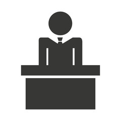 businessman silhouette isolated icon