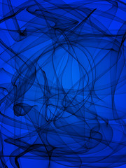 Abstract Smoke on blue background
