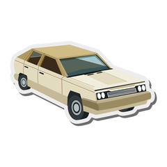 flat design retro car icon vector illustration