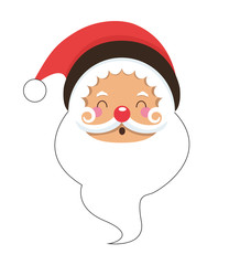 flat design santa claus icon vector illustration