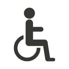 disable person wheelchair icon