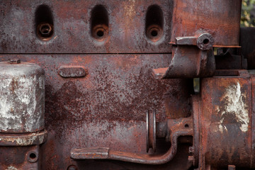 Part of old rusty engine.