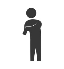 pictogram action male man silhouette icon. Isolated and flat illustration. Vector graphic