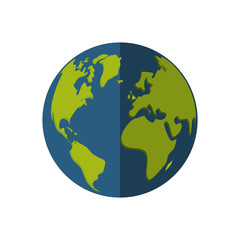 planet earth sphere world icon. Isolated and flat illustration. Vector graphic