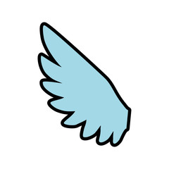 wing feather animal bird angel icon. Isolated and flat illustration. Vector graphic