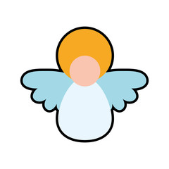 angel cartoon fairy wing heaven icon. Isolated and flat illustration. Vector graphic
