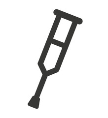 crutch equipment icon isolated